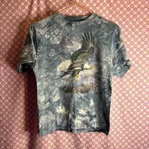 Vintage The Mountain Bald Eagle Tie-Dye T-Shirt Size Large Made in Mexico